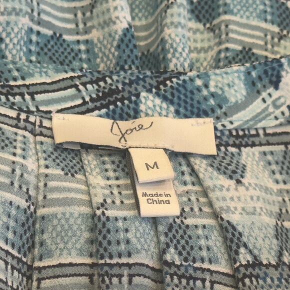 Joie Women's Geometric Sleeveless Silk Blouse Size Medium - Picture 3 of 5